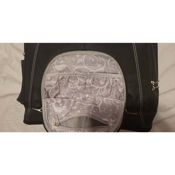 Kensington Contour balance notebook roller bag w retractable handle Onyx black - Picture 7 of 16